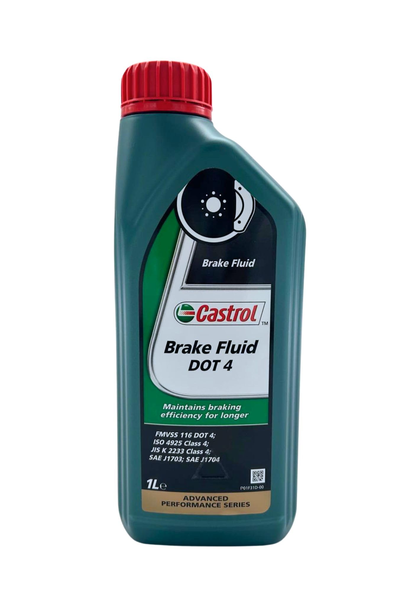 LUBRIALPHA - Castrol Brake Fluid DOT4 | Prestazioni Ottimali e Affidabilità | Resistenza Alte Temperature | Compatibile Universale Auto e Moto | Include Portachiavi Cavatappi, 1 Litro