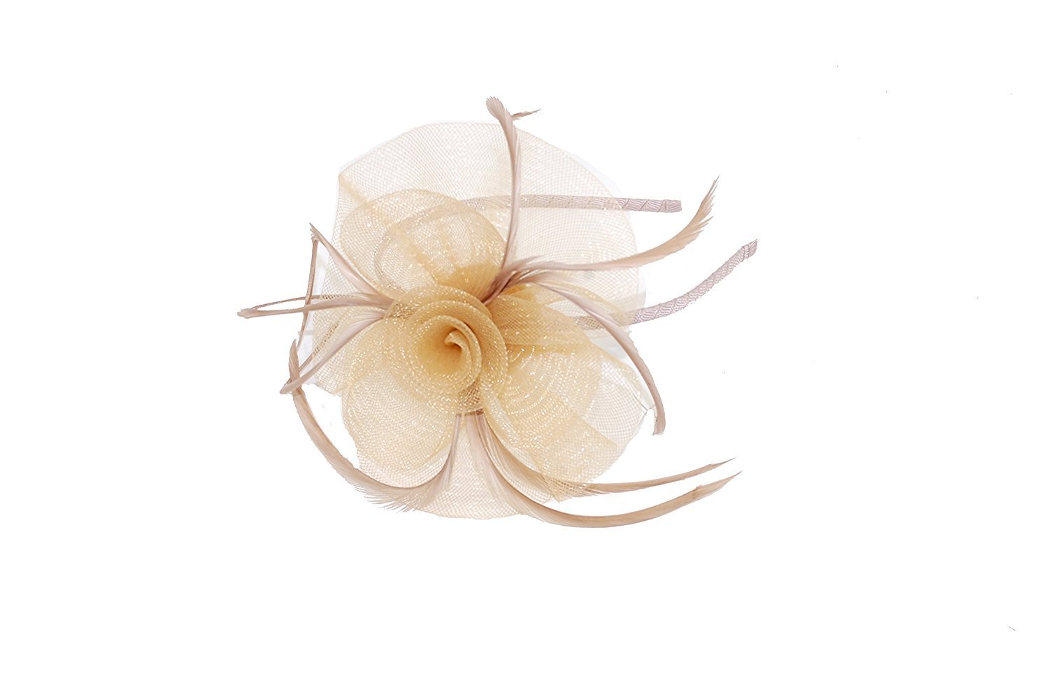 Beautiful Latte Fascinator mounted on an ultra thin band, suitable for Weddings, Races,Ascot