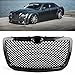 YIHGJJYP ABS Kühlergrill Kühlergrill für Chrysler 300/300C Touring Limited SRT8 2005-2010, Dekorativer Mesh-Abdeckungsgrill, Verwendet für die Modifikation von Originalzubehör,Schwarz
