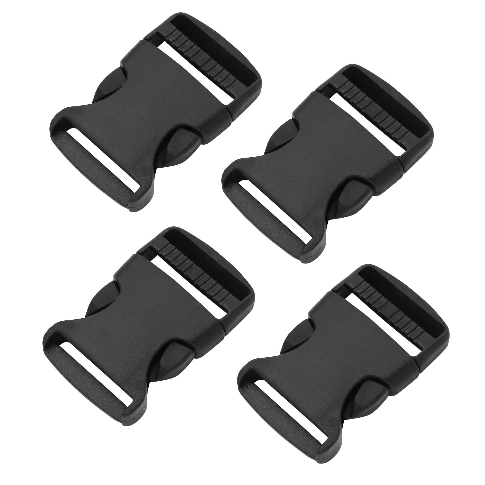 quyueug 4Pcs 50mm Plastic Side Release Buckles – Heavy-Duty Plastic Buckle Clips for Luggage, Bags & Belts (Snap Fasteners & Belt Clips)​