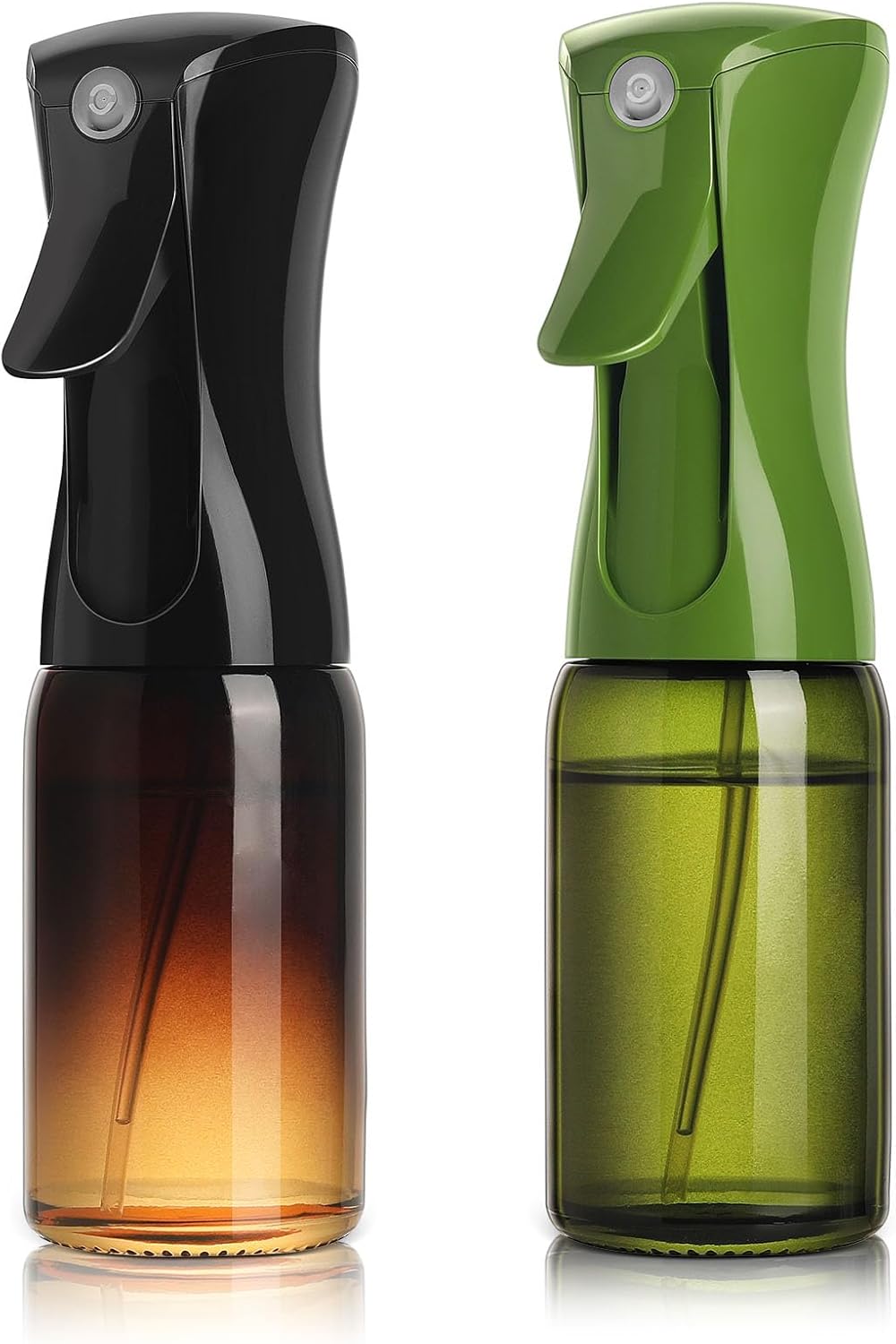 Mistifi Premium Oil Sprayer, Olive Oil Sprayer – Dark Glass Bottle for Cooking, Air Fryer & Salad – Fine Mist, Easy Press – Abyss and Green Set of 2