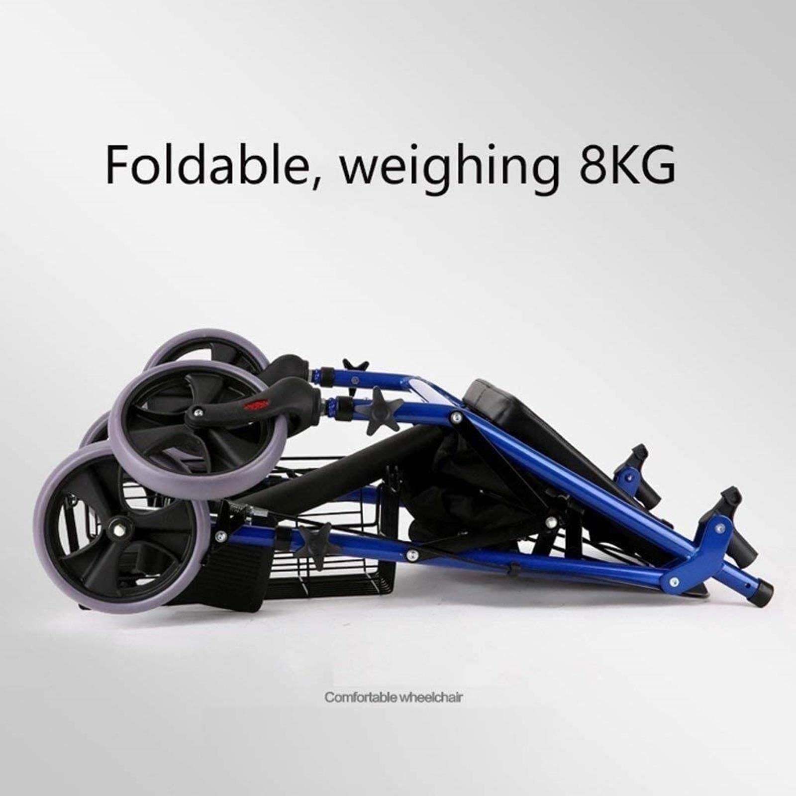 Rollator Walker Walker z siedziskiem dla osób starszych – aluminiowy składany chodzik, wózek z regulacją wysokości