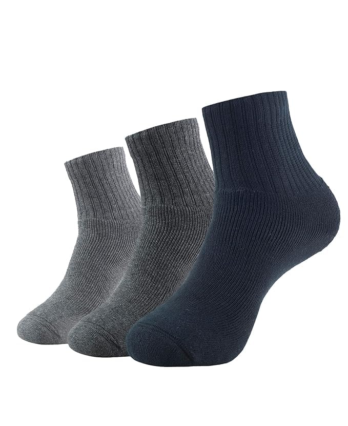 Blute Unisex Ankle Length Cotton Terry Socks – Stay Fresh Odor Control, Soft & Breathable – Cushioned Regular Wear Socks for Men & Women (Free Size)-image-33