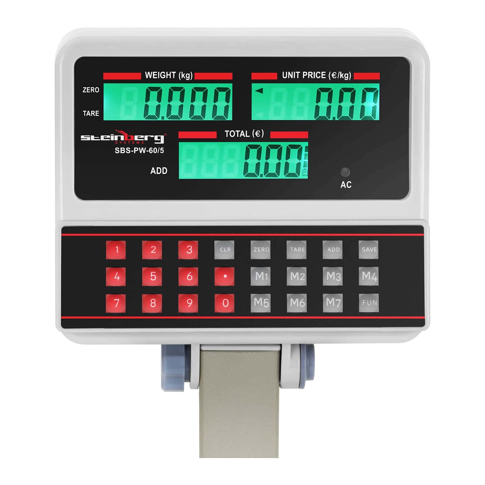 Steinberg Systems - SBS-PW-100/10 - Balanza comercial - 100 kg / 10 g- blanca - LCD