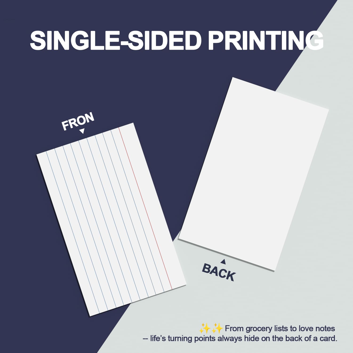Tarjetas de índice de 3 x 5 pulgadas, paquete de 600 tarjetas de índice rayadas para estudio, tarjetas de notas de índice rayadas, tarjetas de notas de 3 x 5 pulgadas, tarjetas de índice pequeñas