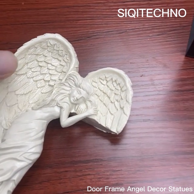 Estatua de Ángel para Marco de Puerta en Resina Vintage miniatura 7