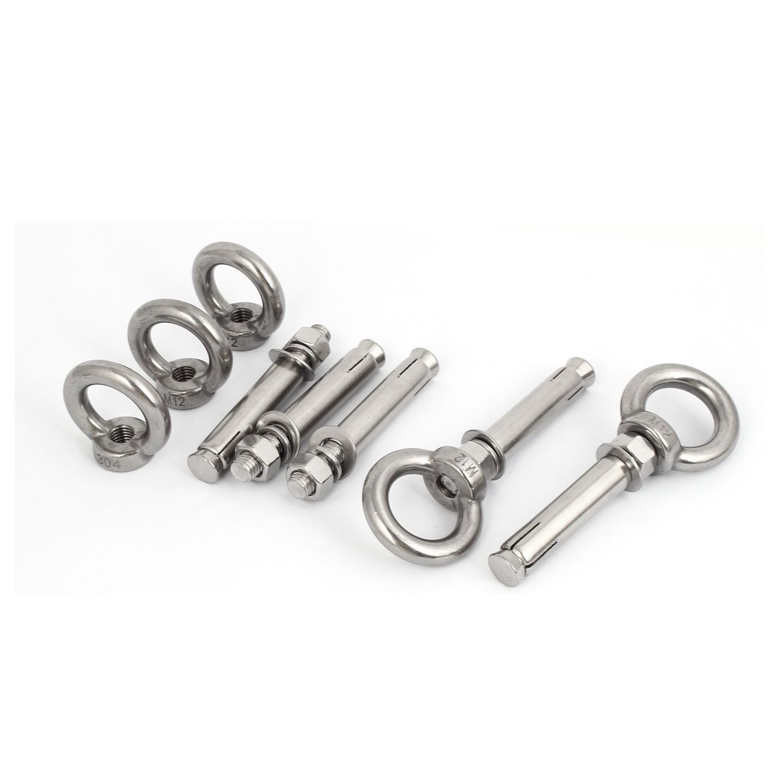 Sellify M12x100mm 304 Stainless Steel Ring Lifting Expansion Hook Bolt Screw 5pcs Amazon.in