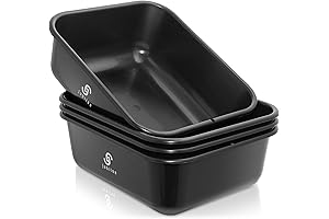 Jubilee 4-Pack Plastic Utility Pans - Commercial-Grade Storage and Organization Solution