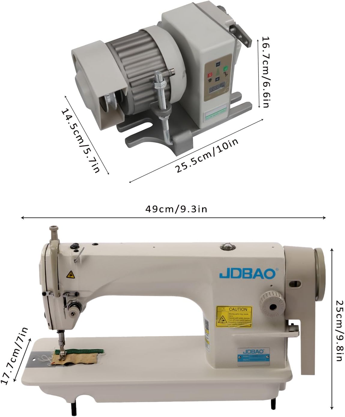 Industrial Sewing Machine, Heavy Duty commercial Sewing Machine with 550W Motor, 3500 Stitches/Min, for Chiffon Denim Woolen Fabric Canvas Flannel Gauze