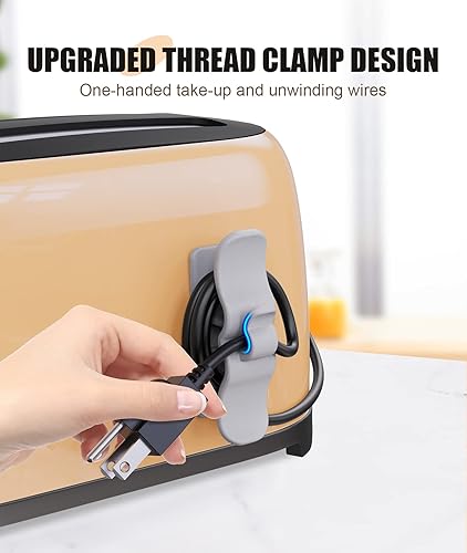 Miniatura 5 de iBytoc Organizador de cables para electrodomésticos de cocina, paquete de 3 envoltorios de cables súper pegajososos extragrande organizador de