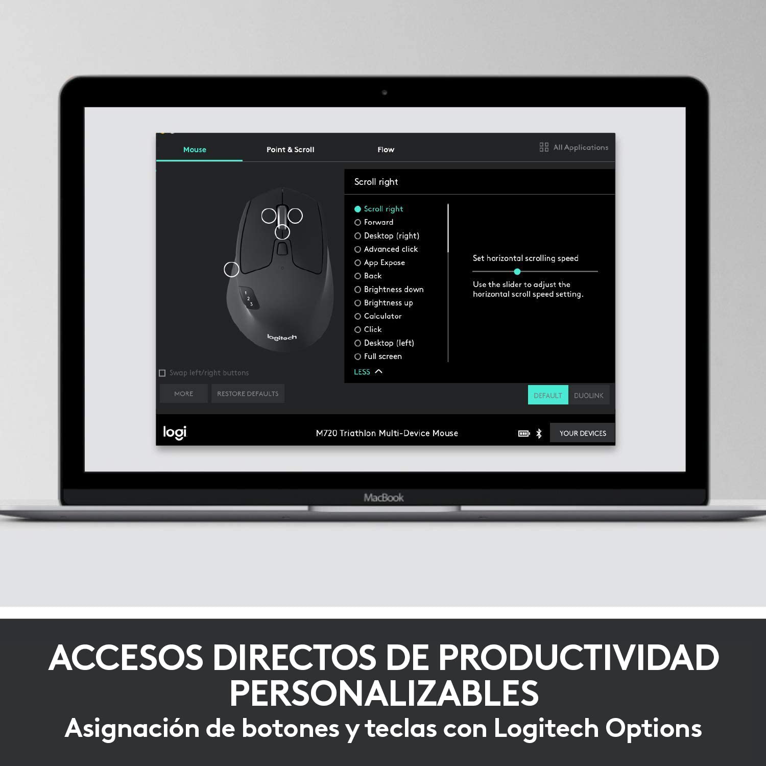 Logitech MK850 Combo Teclado y Ratón Multidispositivo, 2,4 GHz/Bluetooth, Estructura Curvada, Ratón Inalámbrico, 12 Botones Programables, Batería de 3 Años, PC/Mac, Disposición QWERTY Español - Negro