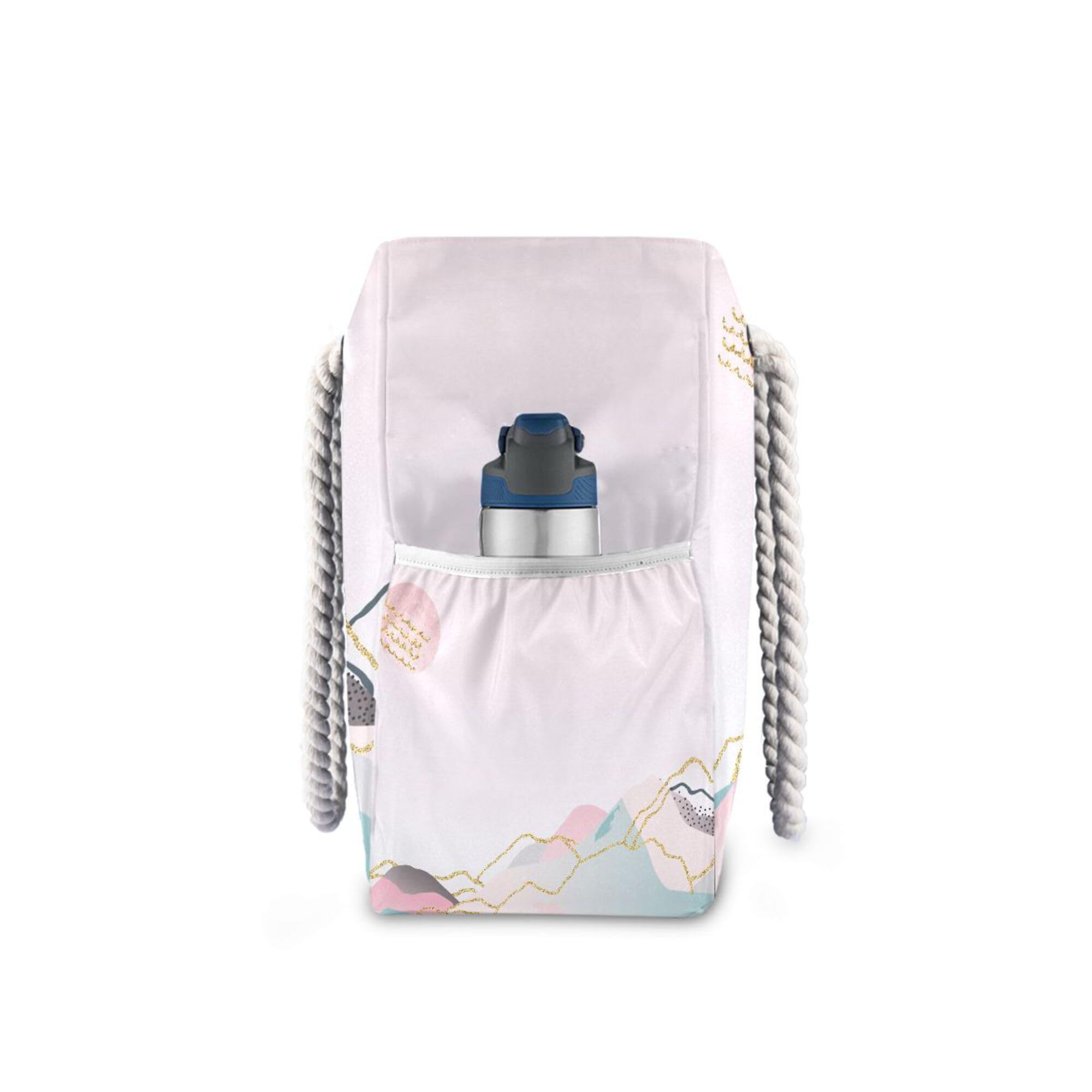 ALAZA Große Strandtasche für Damen, Kaktusgrün, Sukkulenten, Pflanzen, Blumenmuster, sanddicht, Strandtasche, wasserdicht, mit Reißverschluss, Nasstaschen, Reise-/Fitness-/Schwimmtasche