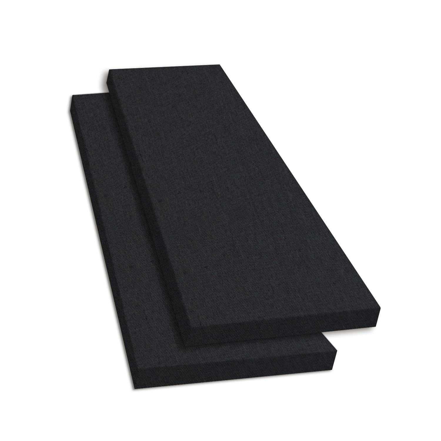 OlanglabFabric Acoustic Panels, 2 Pack Fabric Wrapped Panel Acoustical Soundproof Wall Panels Sound Absorbing,Sound Absorbing Panels for Studio Acoustic Treatment (Black, 24x12 in)