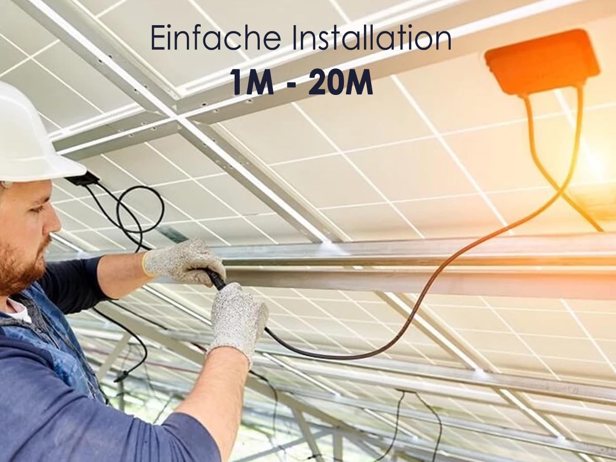 enjoy solar 6 mm² profesjonalny kabel połączeniowy moduł solarny z regulatorem ładowania solarnego, kabel przyłączeniowy 10 m