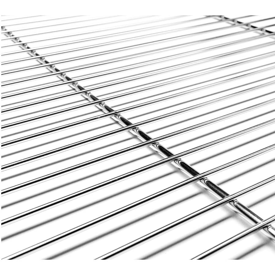 Griglia In Acciaio Inox 60x40 Cm - Per Forno O Barbecue, Facile Da Pulire