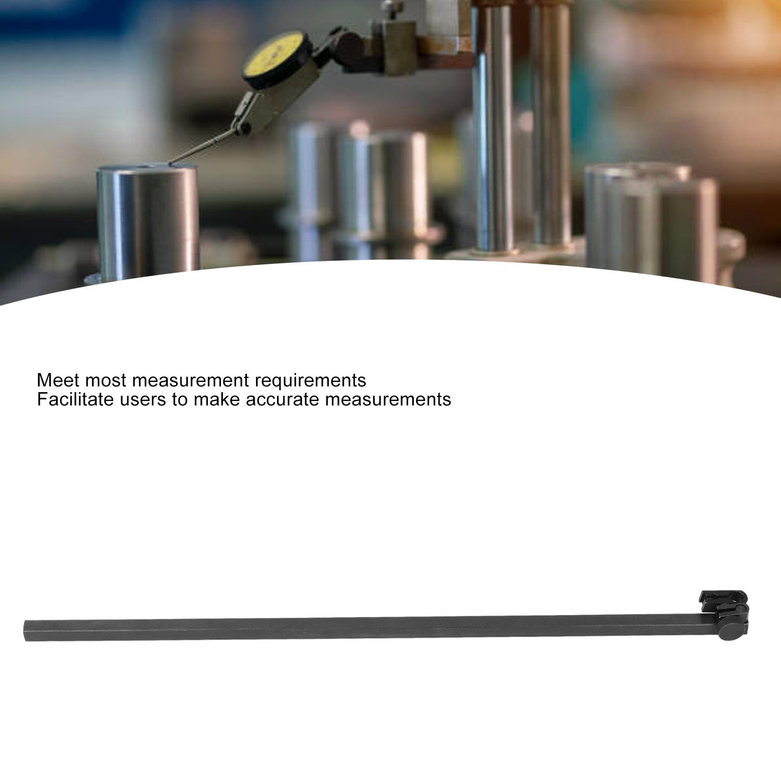 Abrazadera adaptadora de barra de soporte de medidor de altura rectangular de aleación de aluminio para indicadores de prueba de cuadrante y herramientas de medición industriales,