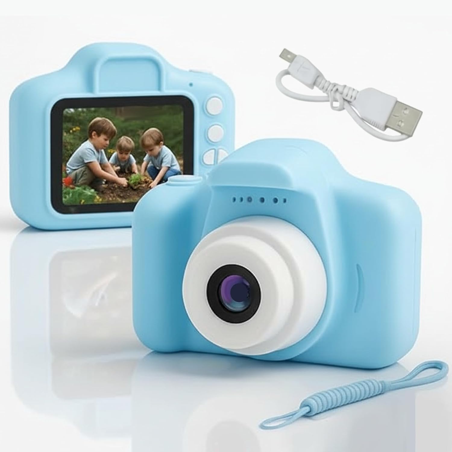 SNAPTRON Digital Camera for Kids 3.0MP 1080P HD Video Camera with 2-Inch IPS Screen & 32GB Capacity| USB Rechargeable Mini Camera Toys for Kids| Educational Toys for Boys Girls 7-14 Years (Blue)-image-34