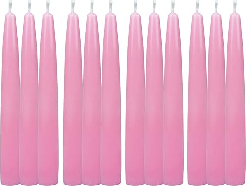 Miniatura 3 de Zest Candle Velas cónicas de 12 piezas, 6 pulgadas, color rosa, 12 unidades (paquete de 1)