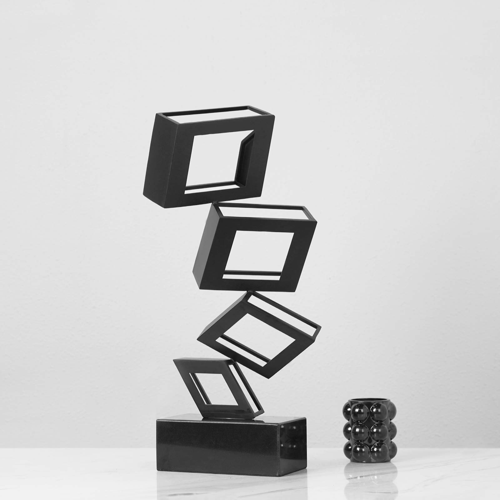Modello di Scultura Geometrica, Decorazione di Statua d'Arte Stile Arte Astratta Artigianato in Metallo casa Camera scrivania libreria vetrina Collezione Regalo