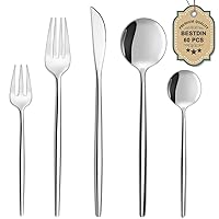 Bestdin Set di posate per 12 persone,60 pezzi in acciaio inox