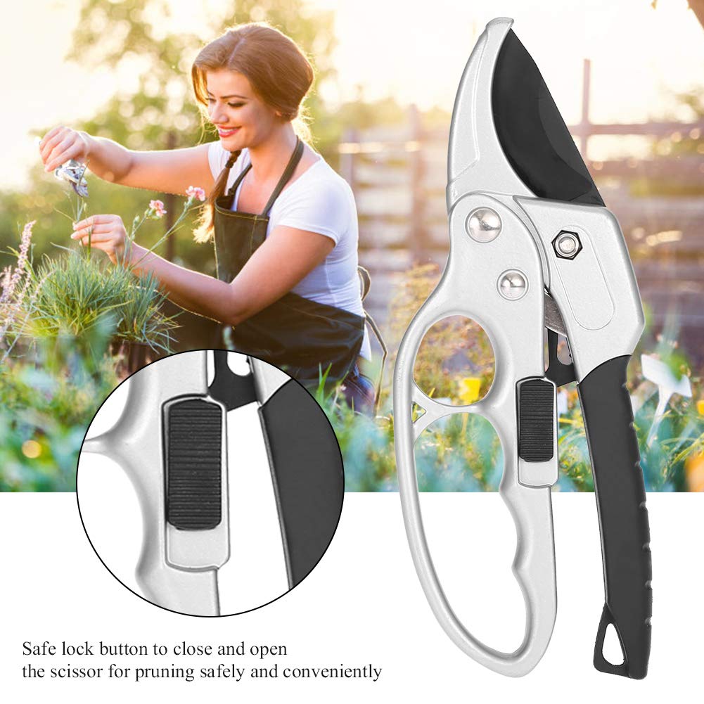Gartenschere aus Stahl, Gartenschere, Gartenschere, Floristenschere, Handschere, Werkzeugset – Schwarz