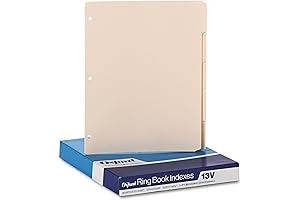 Oxford Blank Write On Binder Dividers, 1/5 Cut, 5-Tab