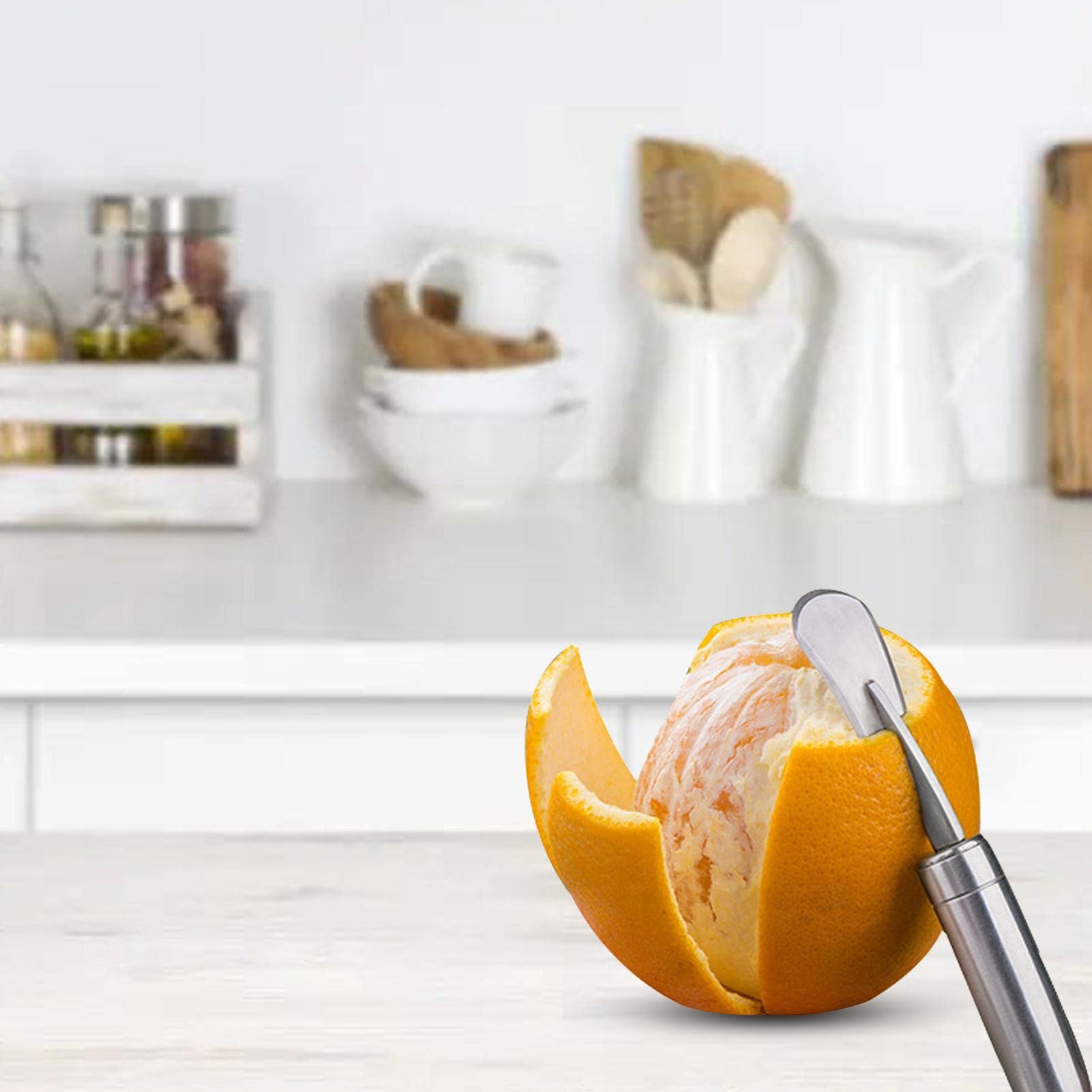10 taglierina per sbucciatura d'arancia in acciaio inox – Affettatrice in acciaio inox | Affettatrice arancione in acciaio inox per utensili da cucina