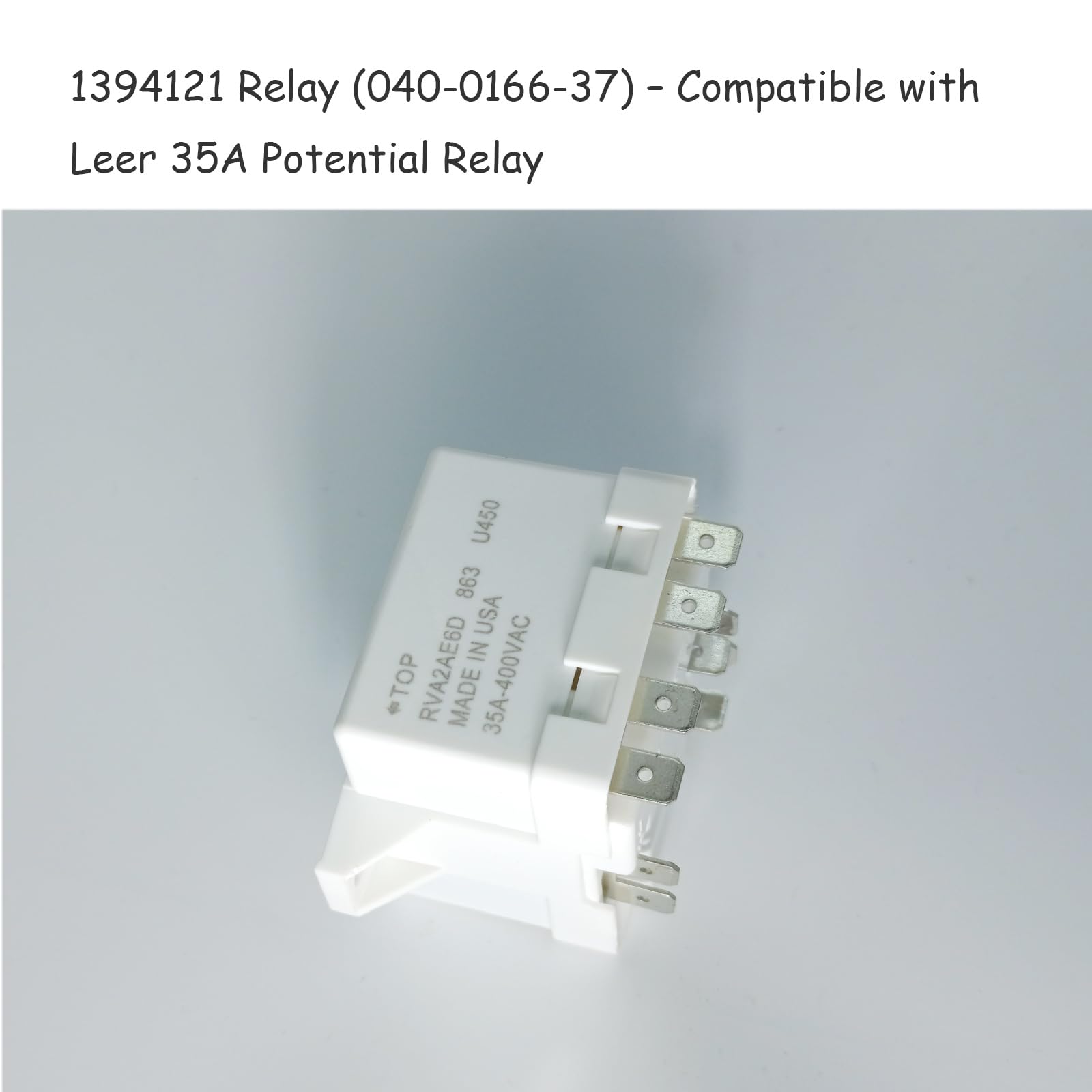 1394121 Relè 040-0166-37 adatto per Leer 35A relè potenziale per refrigerazione, sistemi HVAC OEM compatibili con congelatori e refrigeratori
