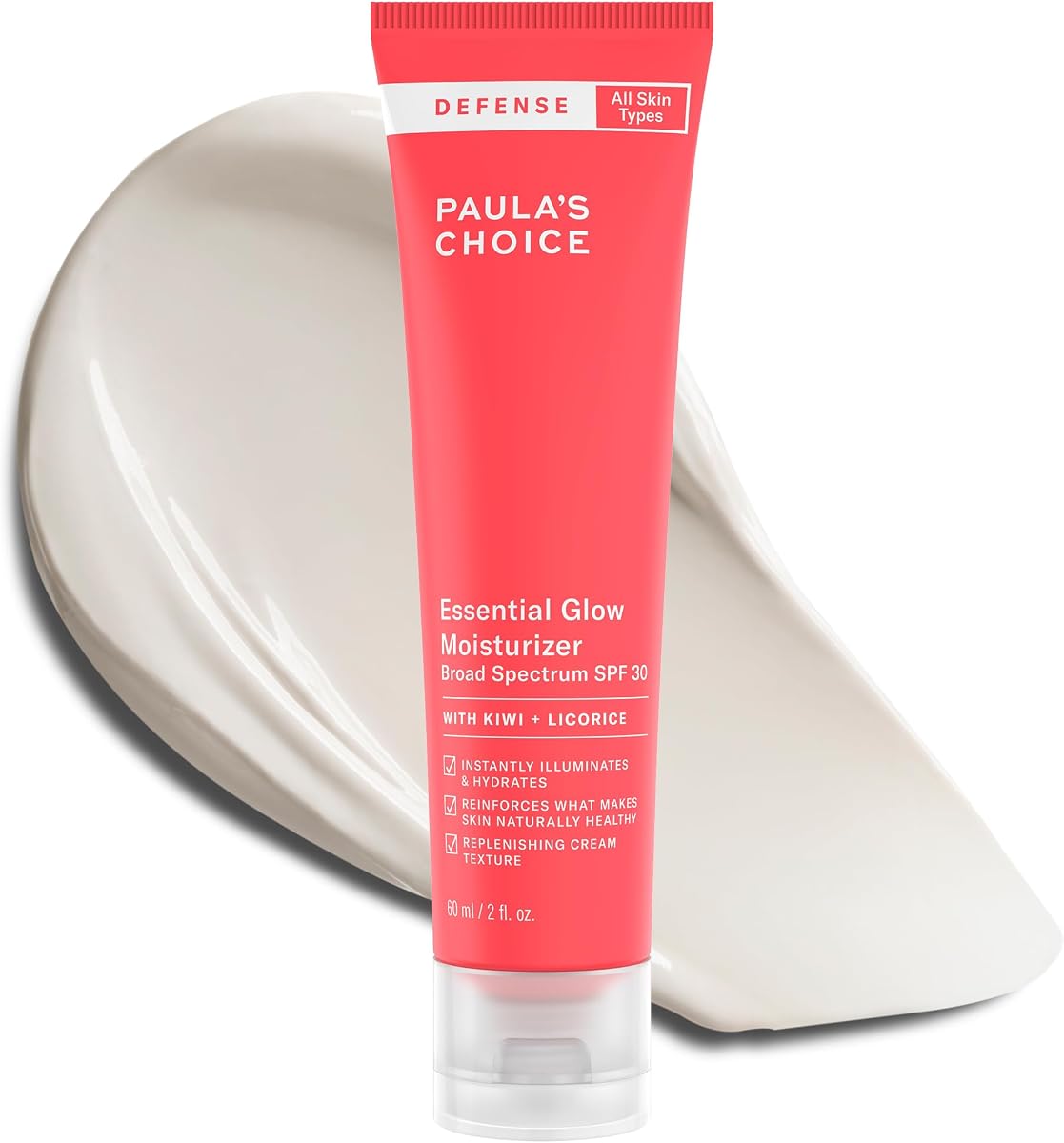 DEFENSE Essential Glow Mineral Hidratante SPF 30 | Ilumina la opacidad y el tono desigual con extracto de kiwi, vitamina C y E, niacinamida, aceite de argán y resveratrol.