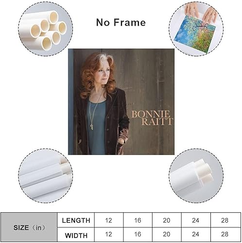 Miniatura 2 de Bonnie Raitt - Póster de cantante de blues para pared, lienzo con pergaminos, pintura, imagen, decoración de sala de estar, enmarcadosin marco, 28 x