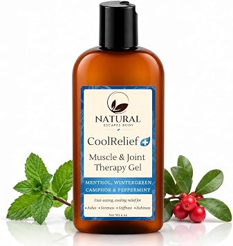 Menthol Cooling Gel with Camphor, Wintergreen & Peppermint, 5 oz
