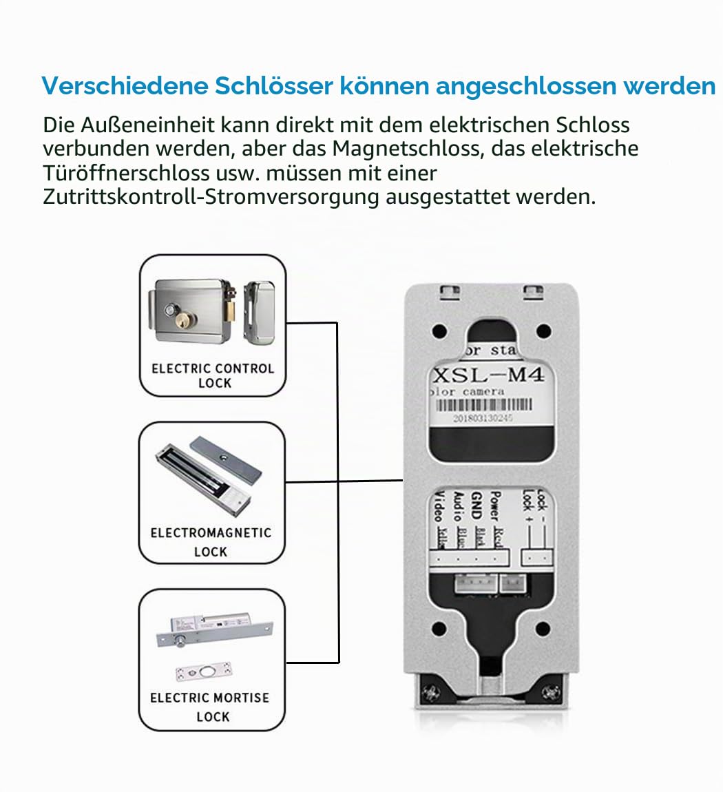 7-Zoll Verdrahtete Video-Gegensprechanlage, TFT LCD-Bildschirmmonitor, wasserdichte Nachtsichtkamera, Unterstützung Entriegeln der Überwachungstür Zwei-Wege-Audio FÜR Villa Haus Büro Wohnung