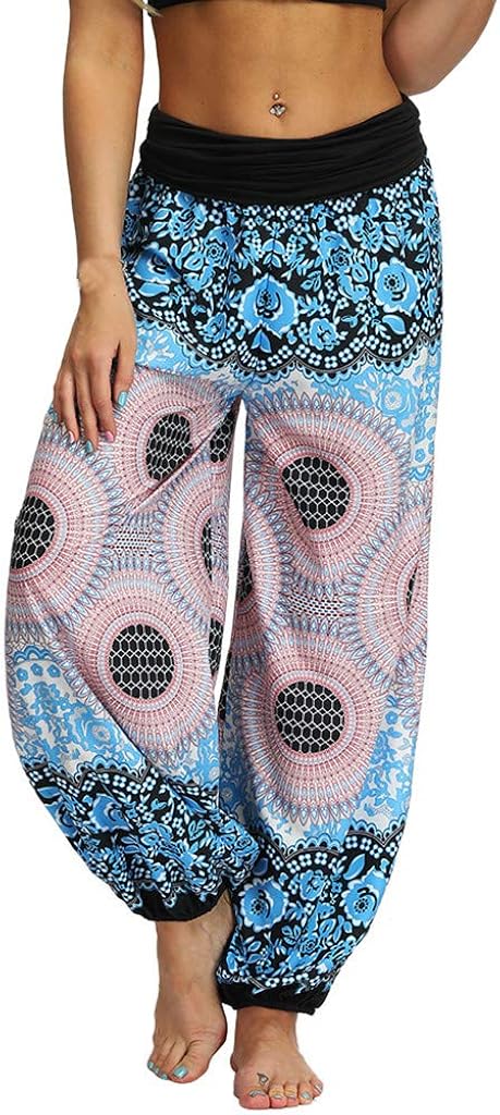 VEZAD Women's Harem Pants Yoga Pants Plus Size Solid Color Casual Loose Trousers: Clothing