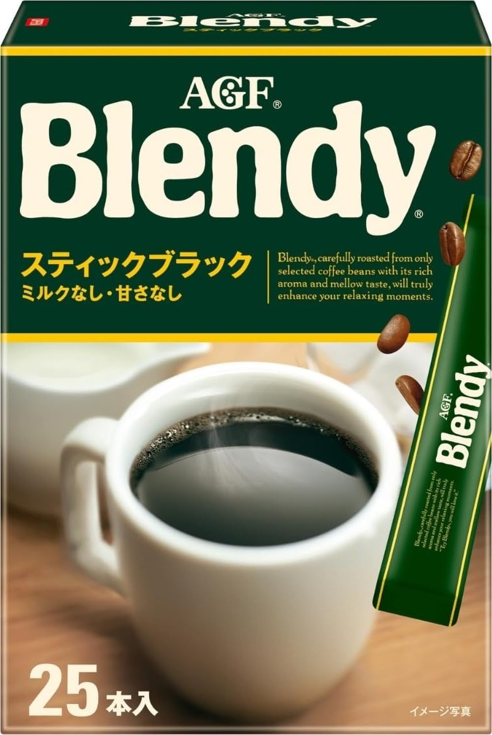 AGF ブレンディ スティックブラック 25本 【 スティックコーヒー 】【 インスタントコーヒー 】【 水に溶ける 】