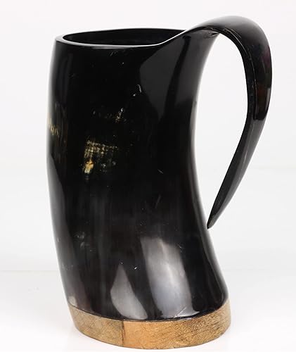 Miniatura 6 de Regalos para el Día del Padre, taza de cuerno vikingo con diseño de dragón original, jarra de cerveza vikinga con fondo de madera súper dura, ideal