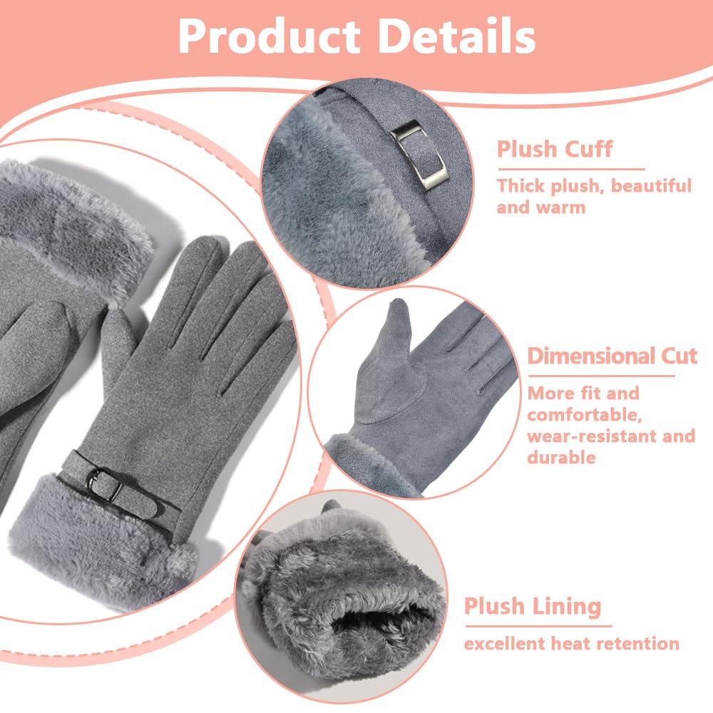 Gants Hiver Tactiles TSASWEET - Chauds Et Écran Tactile Pour Sport/Femme/Homme