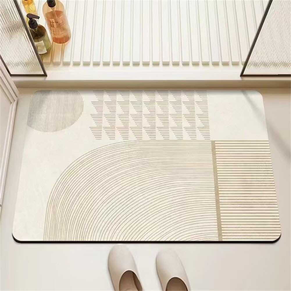 Tapete de baño de secado rápido de 31 x 59 pulgadas, lavable, para dormitorio, inodoro, ducha, lavabo, cocina y puerta, tamaño grande, tecnología de secado rápido