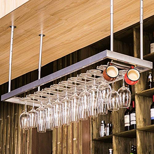 Soporte colgante para vino con material de hierro forjado para mesa de bar creativa y almacenamiento de copas