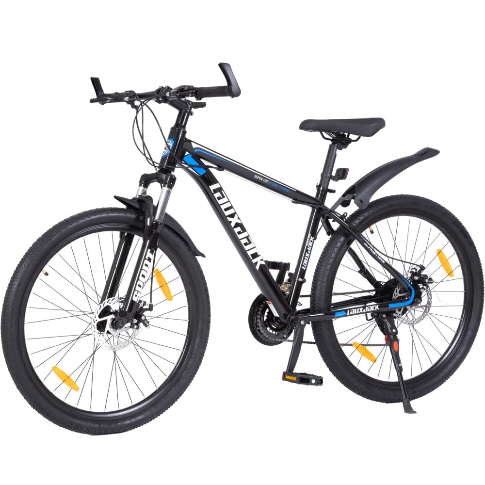 Mountainbike 26 Zoll Hardtail Fahrrad Herren Damen Blau, 21-Gang Schaltung Scheibenbremsen Federgabel MTB Sportrad City-Bike