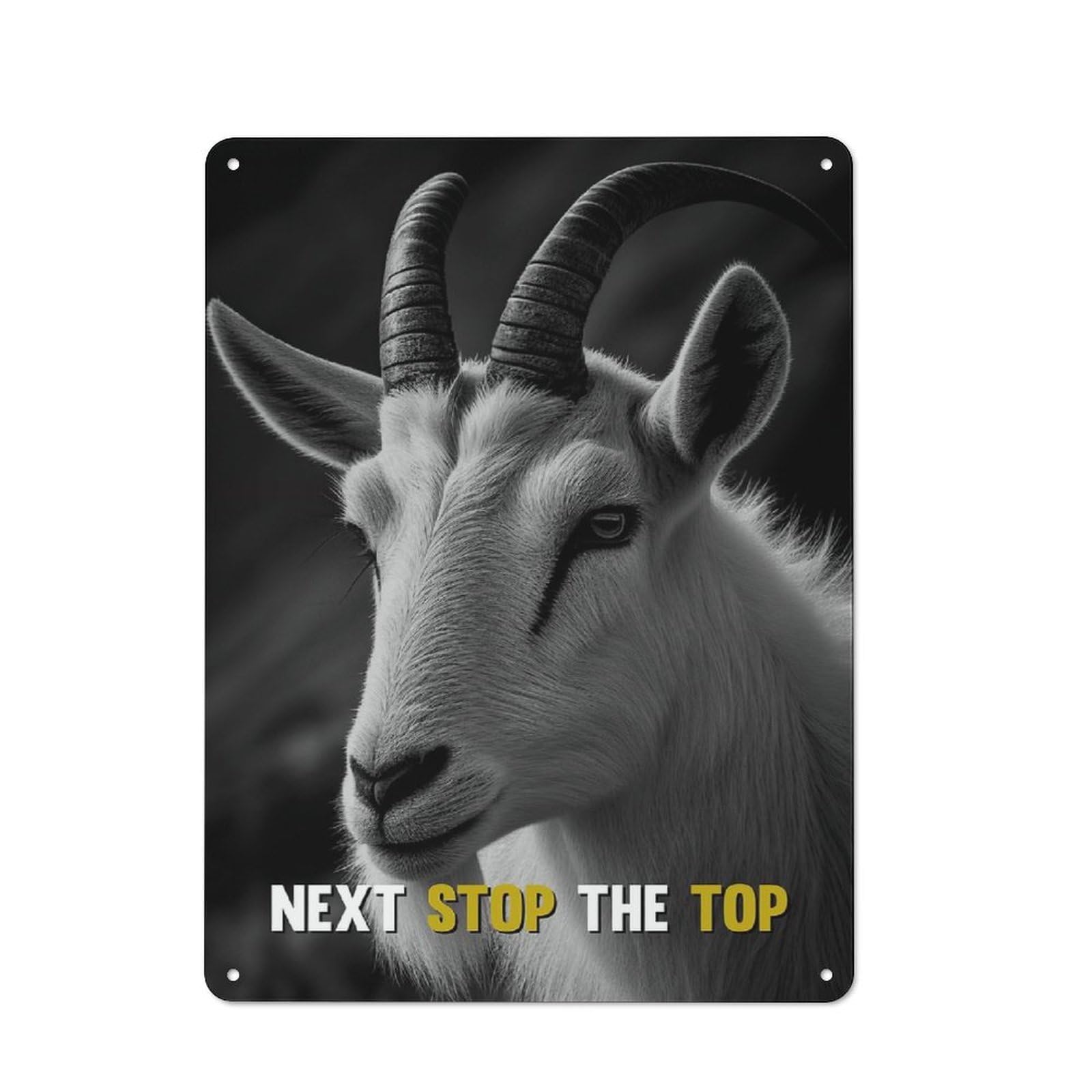 Junmoney Goat Motivational Quotes Retro Tin Sign 40X30cm For Garden Room Or Summerhouse, A Housewarming Gift For Garden Room Decor Fans