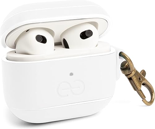 Miniatura 2 de Dreem Om Funda con clip para llavero compatible con AirPods 3 para Apple AirPods de 3 generación, funda de cuero vegano para hombres y mujeres,