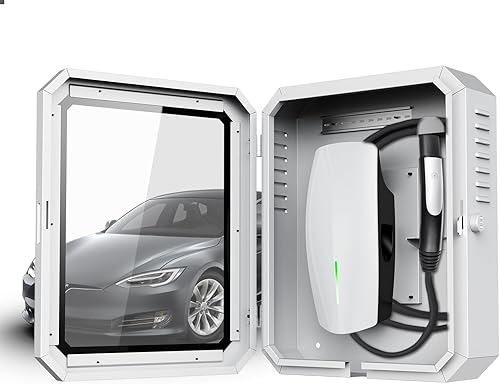 Caja de carga para Tesla Gen 3, cubierta de cargador de pared al aire libre para accesorios Tesla, conector de pared a prueba de lluvia a prueba de