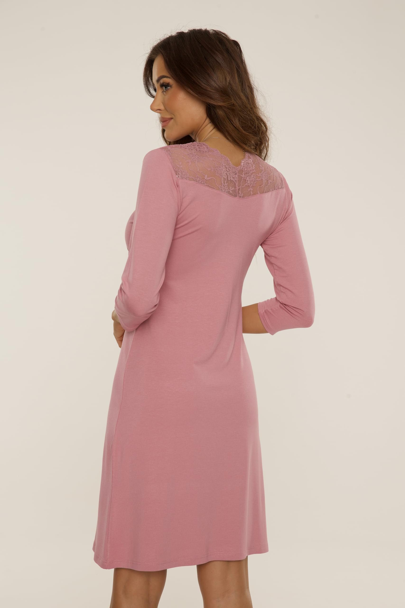 Selente Sweet Dreams - Camisón para mujer (fabricado en UE) con elegante adorno de encaje