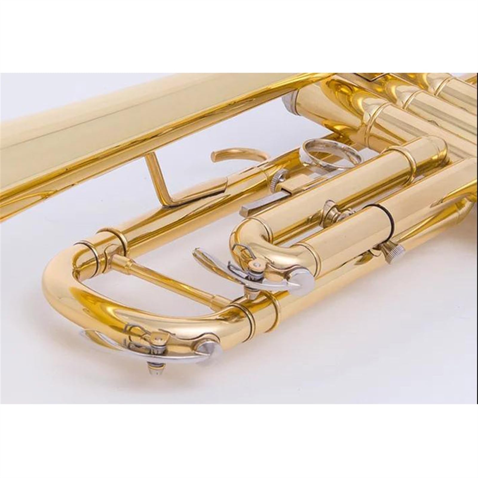 Trąbki Trąbka Bb B Flat Mosiądz Złoty Malowany Wykwintny Wytrzymały Instrument Muzyczny Rękawiczki Timbr