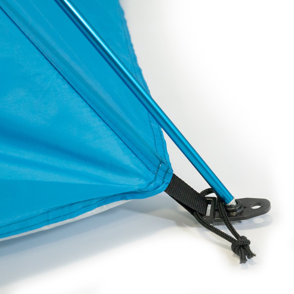 outdoorer tenda da spiaggia Helios Air 850 leggera, UV 80, compatta, ingombro ridotto per i viaggi, tenda da sole con aste in alluminio e ventilazione