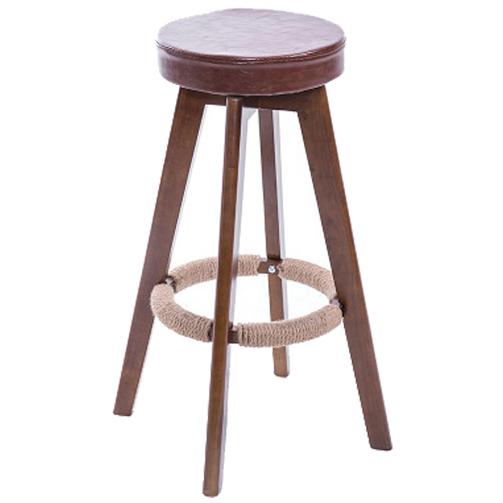 Tabouret de bar en bois pivotant 360° et robuste avec charge 150 kg