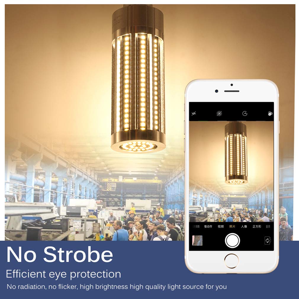 Lampadine LED E27 Luce Bianca Fredda/Caldo, 15-100W 6000K 4000LM Lampadine Mais Led E27 Equivalenti A 300W Incandescenza Lampadine E27 Led Pannocchia Lampada Lampadina Non Dimmerabile,Warm white,35W