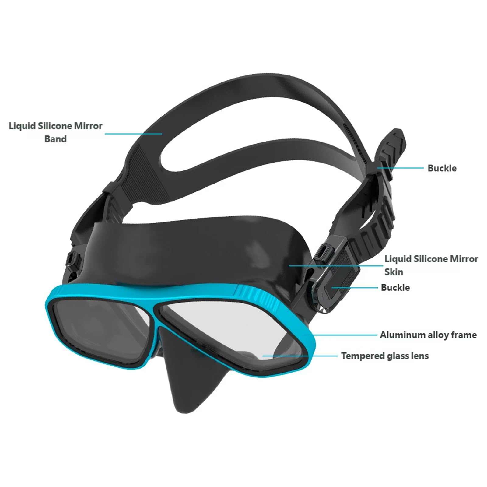 Gafas de natación impermeables con revestimiento de lentes, gafas de buceo para jóvenes y adultos, sellado cómodo, equipo deportivo de buceo