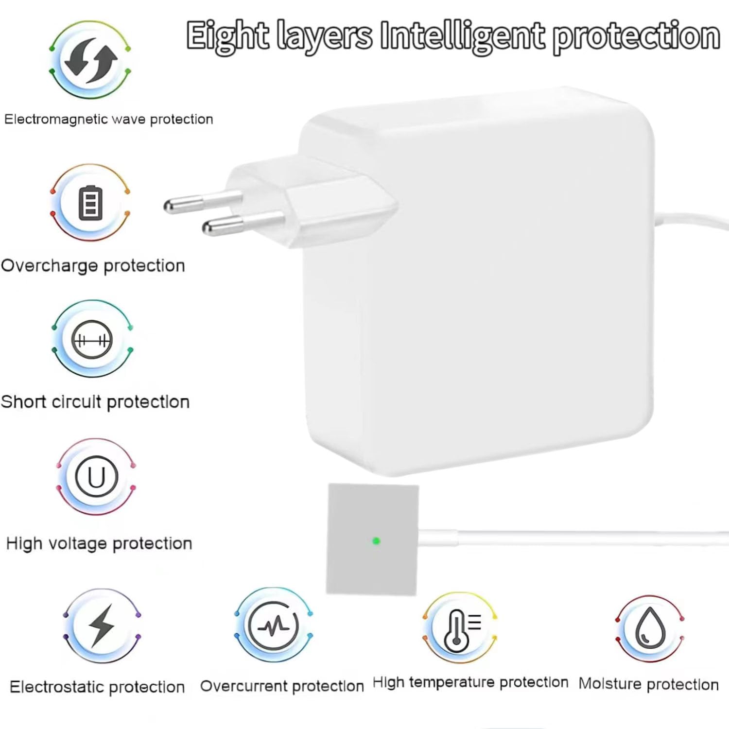 Compatibile con Macbook Pro T-Tip 85W caricabatterie,adattatore di alimentazione di sostituzione, per Mac Book Pro 15 pollici e 17 pollici (metà 2012) Modello A1398, A1424, MC975/6, ME664/5 superiori