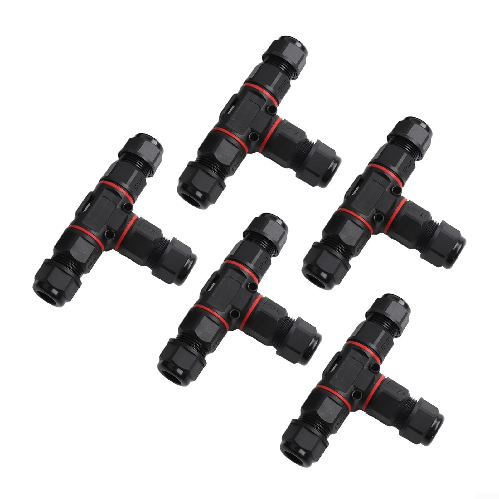 Conector rápido para cable de iluminación de jardines IP68 en T 3 núcleos 8